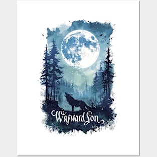 Hear the Call: A Lone Wolf Howls in the Wayward Son Forest Posters and Art